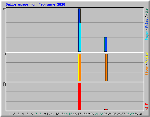 Daily usage for February 2026
