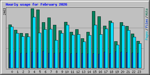 Hourly usage for February 2026