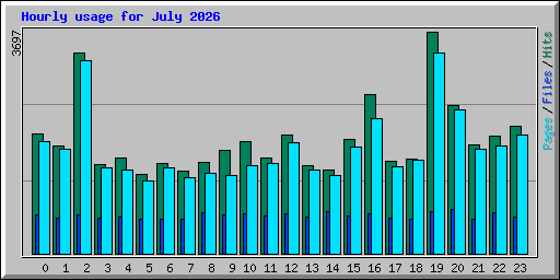 Hourly usage for July 2026