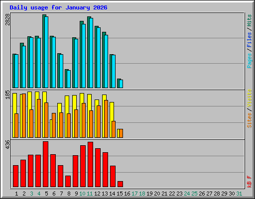 Daily usage for January 2026