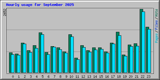 Hourly usage for September 2025