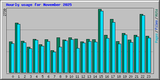 Hourly usage for November 2025