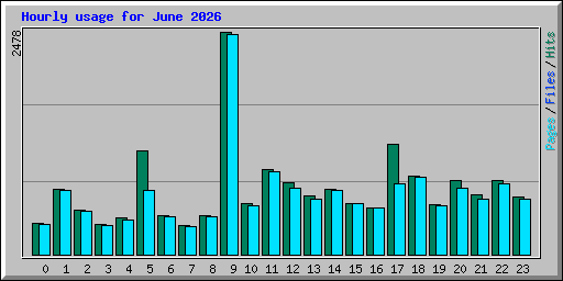 Hourly usage for June 2026