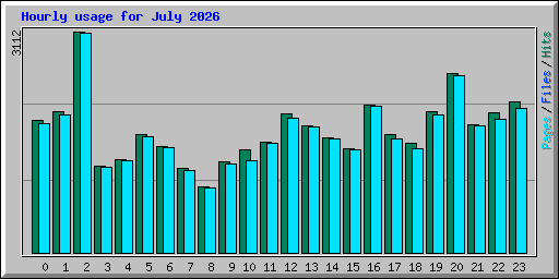 Hourly usage for July 2026